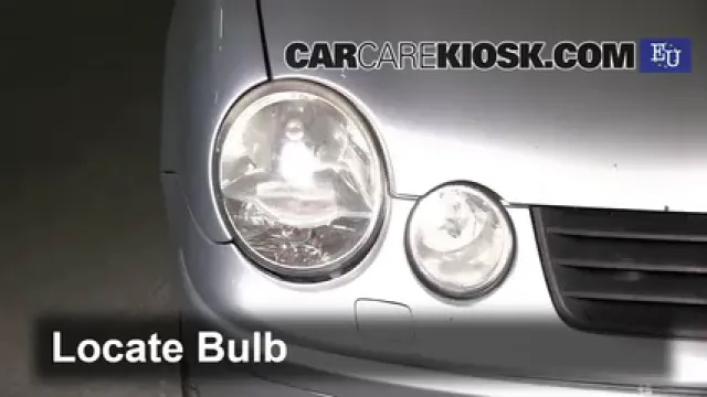 2002 Volkswagen Polo 1.4L 4 Cyl. Luces Faro delantero (reemplazar foco)